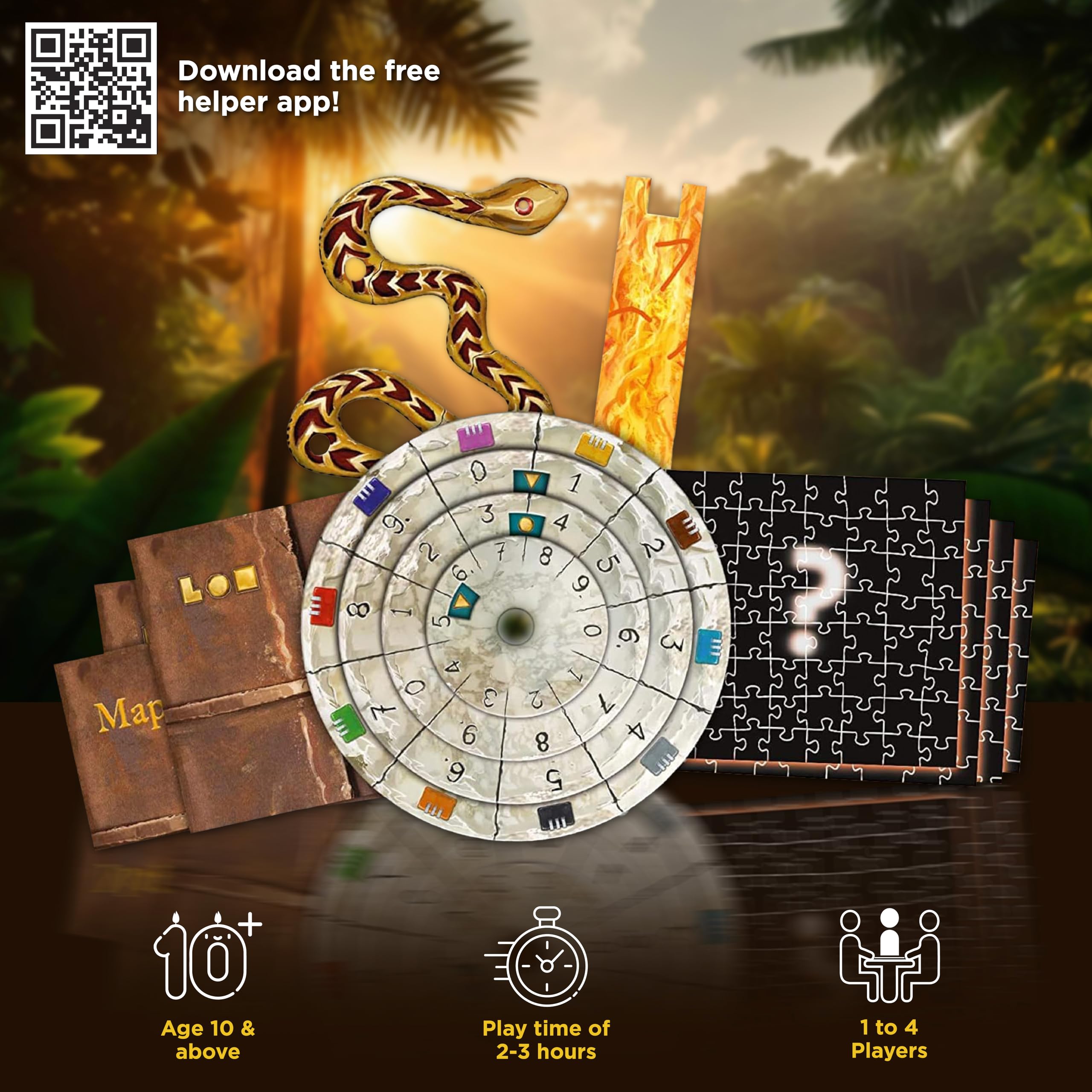 Thames & Kosmos Exit Sacred Temple clue cards guide you through riddles.
