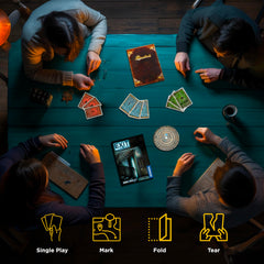 Thames & Kosmos EXIT clue booklet helps share progress and pace the mystery.