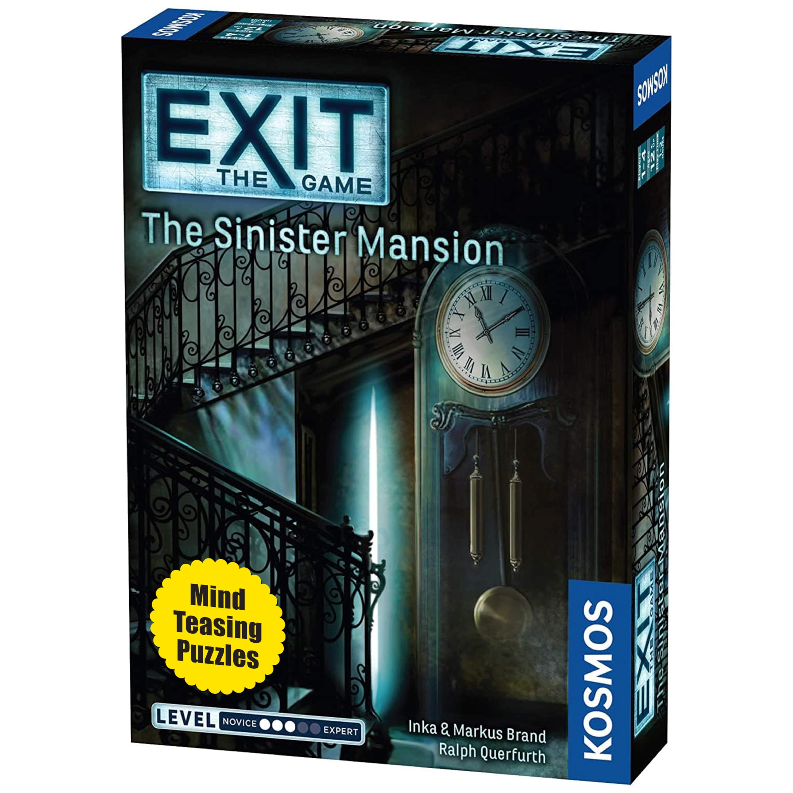 Thames & Kosmos EXIT: The Sinister Mansion cover enhances game night anticipation.