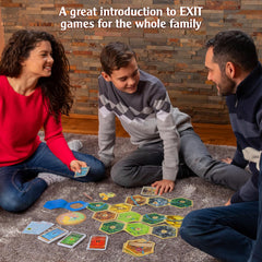 Instruction manual guiding 1-4 players through puzzles in Thames & Kosmos Exit: The Game Adventures on Catan