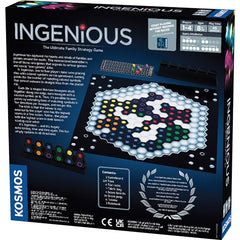 Ingenious board in play shows the colorful grid for pattern-building.