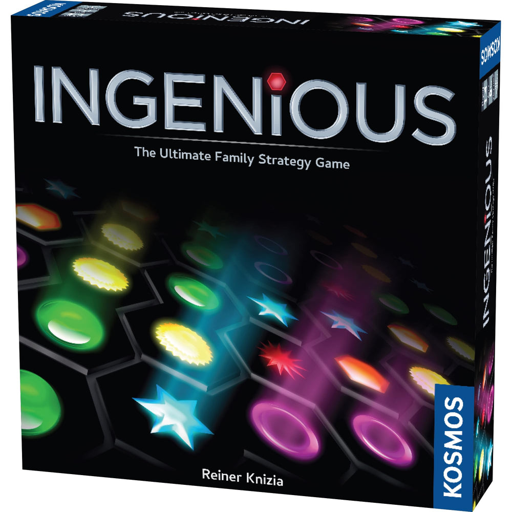 Thames & Kosmos Ingenious tiles with hexagon symbols enable strategic scoring.