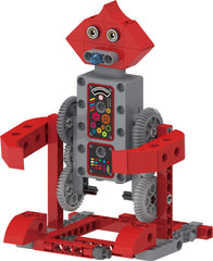 Thames & Kosmos Kids First Robot Factory gears and mechanisms: clear parts aid understanding of motion.