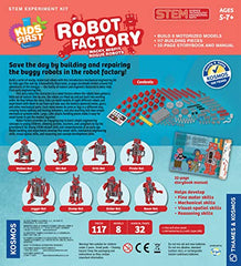Thames & Kosmos Kids First Robot Factory storybook-manual Ty and Karlie: illustrated guide inspires hands-on learning.