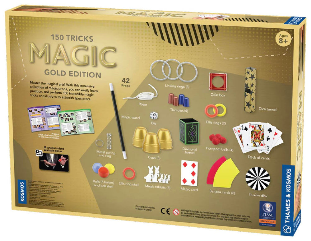 Thames and Kosmos Magic Gold Edition cotton balls in motion for sleight of hand transfers