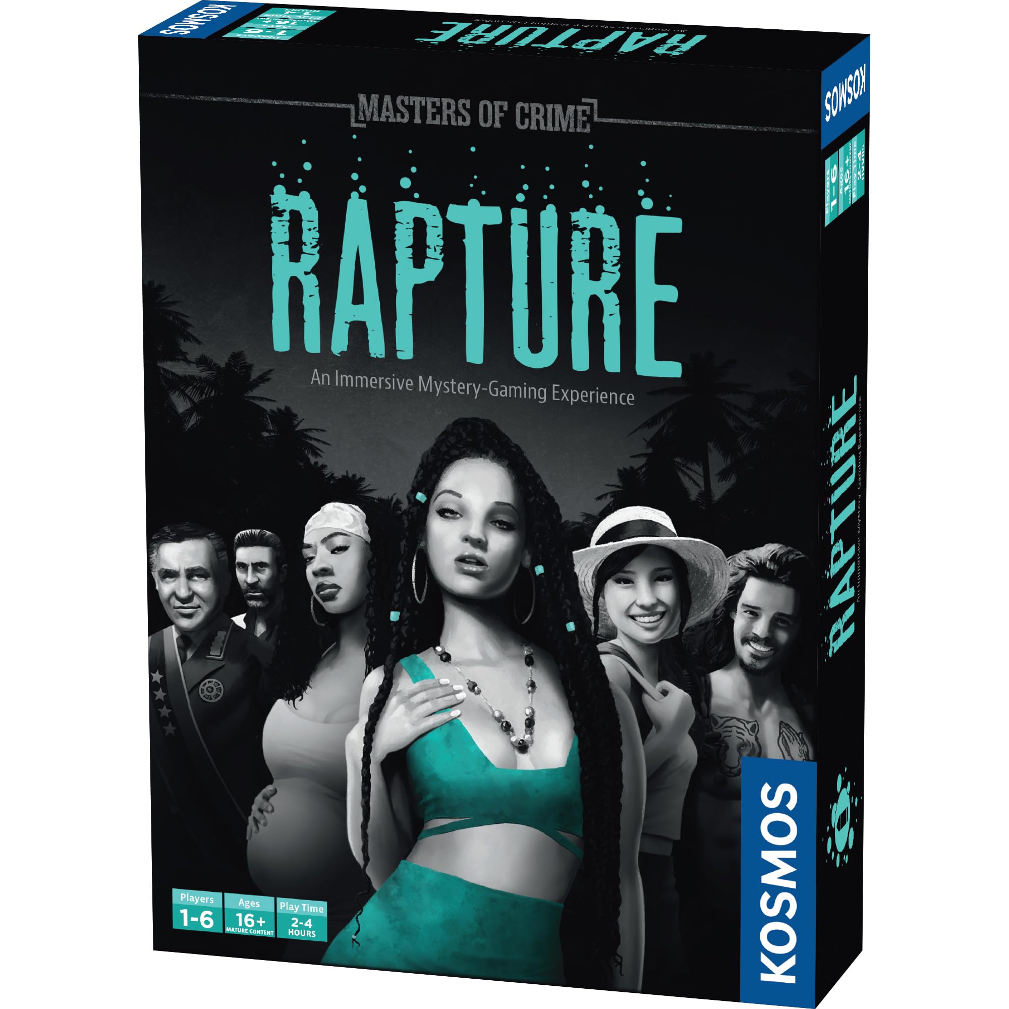 Thames & Kosmos Masters of Crime Rapture box art invites immersive group mystery play