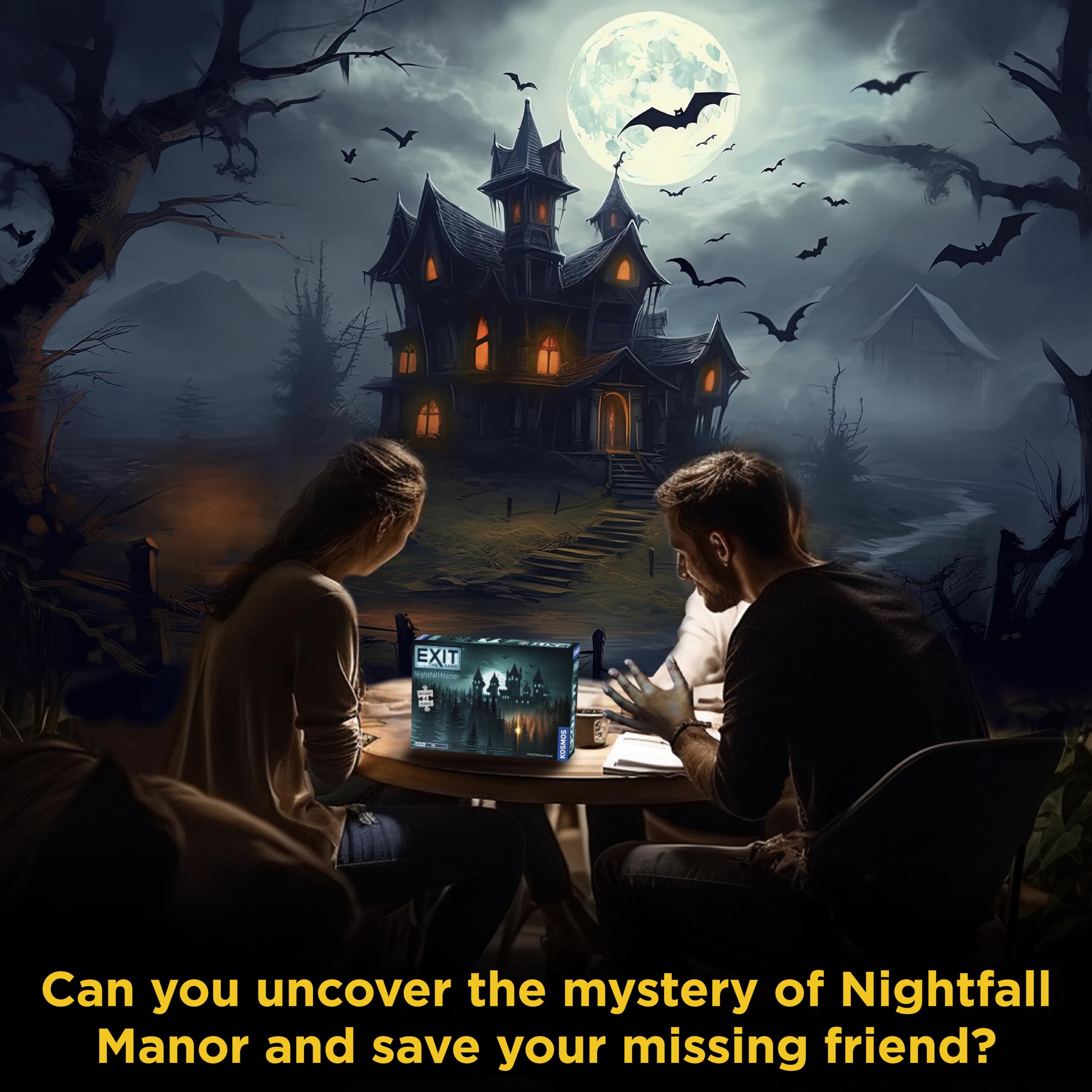 Nightfall Manor suitable for ages 10 and up, by Thames & Kosmos.