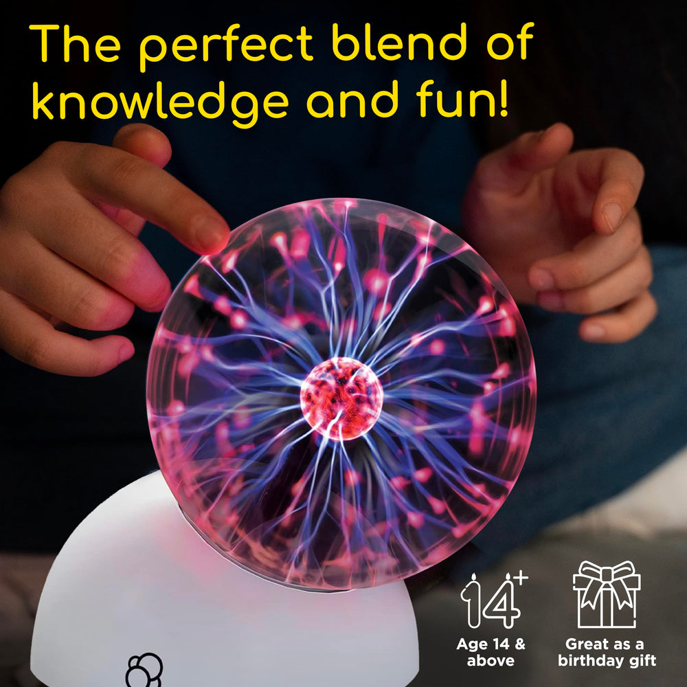 Thames & Kosmos Plasma Ball Sphere sound-activated mode dances to music.