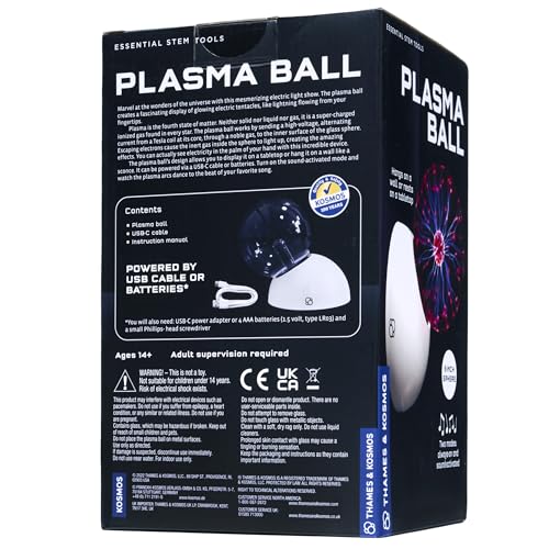 Thames & Kosmos Plasma Ball Sphere touch-responsive glow and arcs.
