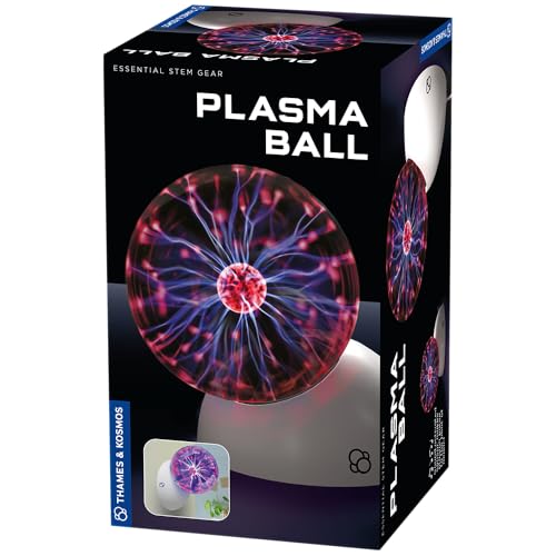 Thames & Kosmos Plasma Ball Sphere wall mount glows as educational centerpiece.