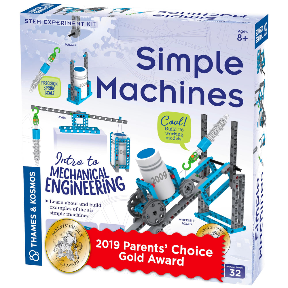 Thames & Kosmos Simple Machines kit cover shows durable construction for ongoing experiments.