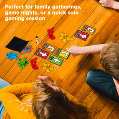 Up to four players can share Ubongo 3D for table-wide fun