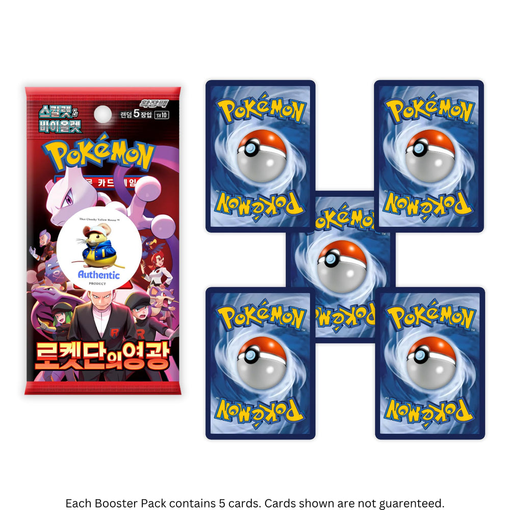 That Chunky Yellow Mouse Glory of Team Rocket box art highlights Korean Destined Rivals for display and collection.