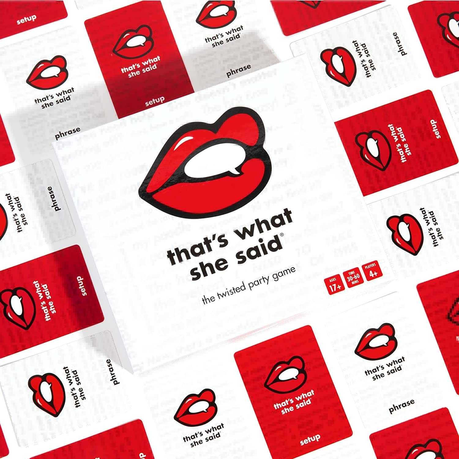 That's What She Said white phrase cards sparking witty conversations at parties