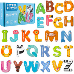 Thboxes animal alphabet magnets on fridge for early letter recognition