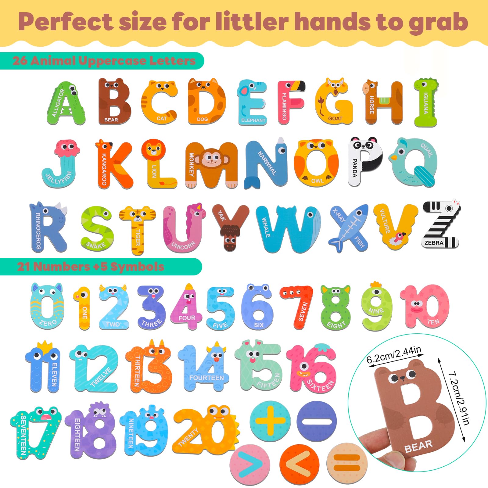 Thboxes colorful magnets with animal designs attract toddler attention