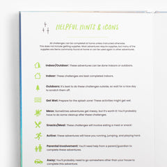 The Adventure Challenge Kids Edition journal-space invites memory keeping and keepsake moments