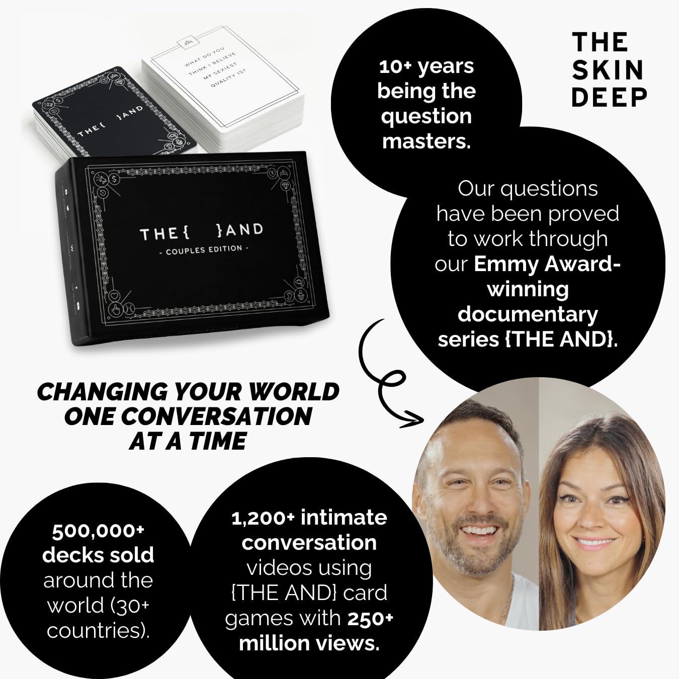 Date night with THE AND Couples Edition cards guiding meaningful talk.
