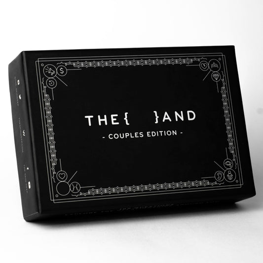 THE AND Couples Edition deck on a table sparks intimate conversation starters.