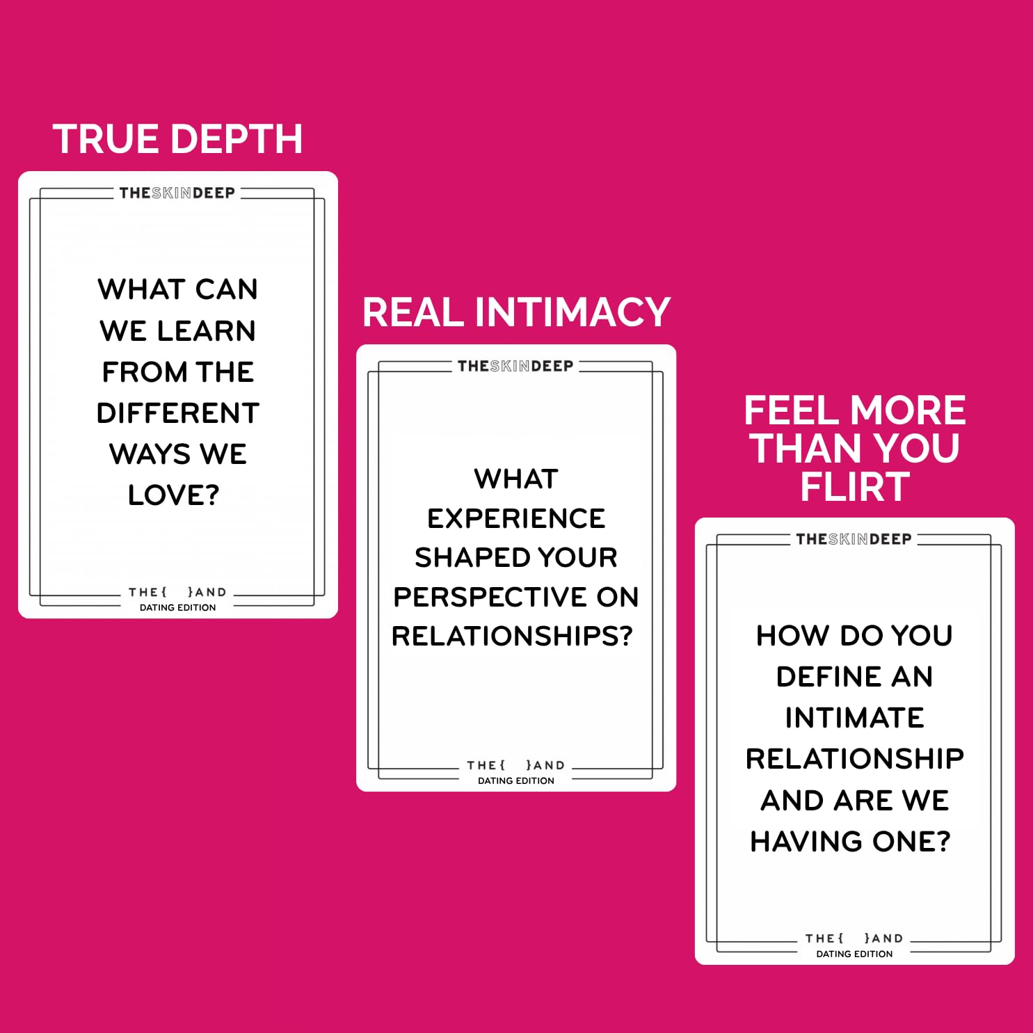 THE AND Dating Edition conversation prompts inspire deeper talk and emotional connection