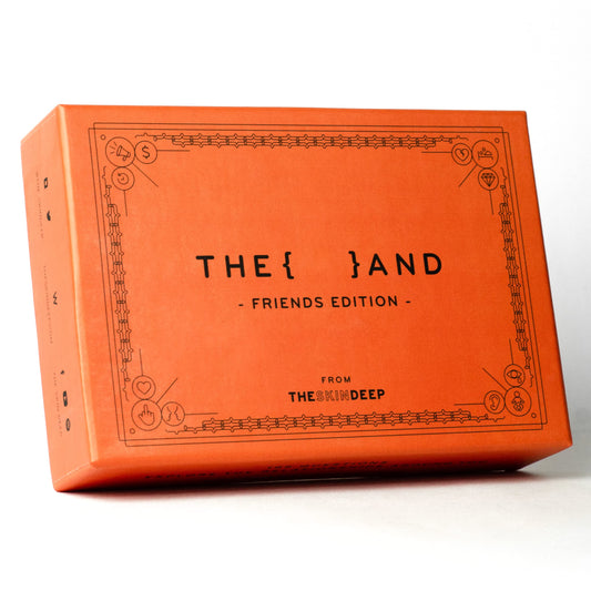 The AND Friends Edition cover inviting warm, deeper conversations during game night