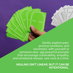 THE AND Healing Edition deck in hand ready to start healing conversations.