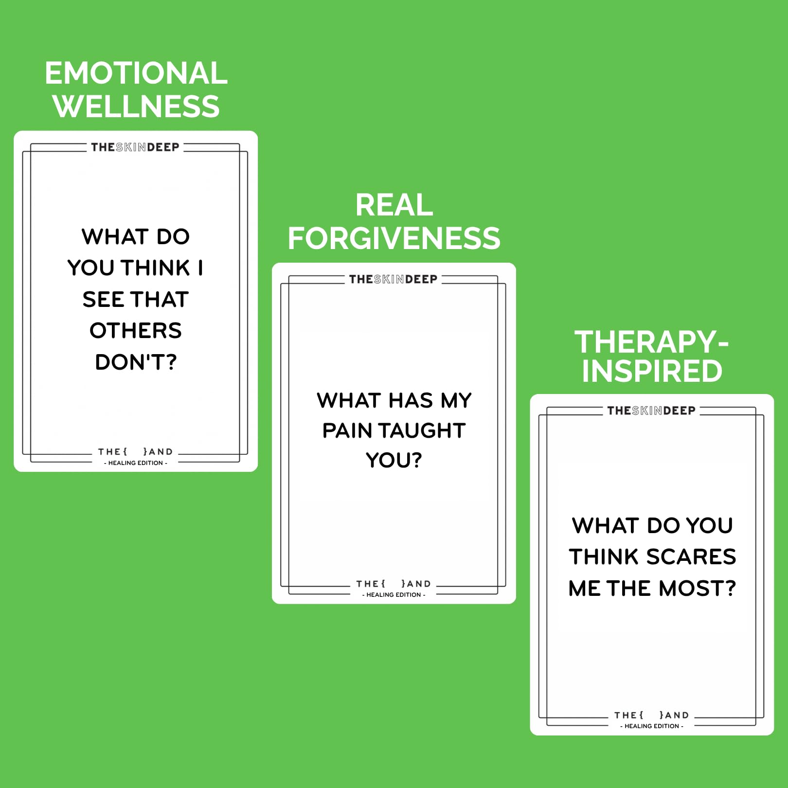THE AND Healing Edition emotions cards explore feelings for deeper connection.