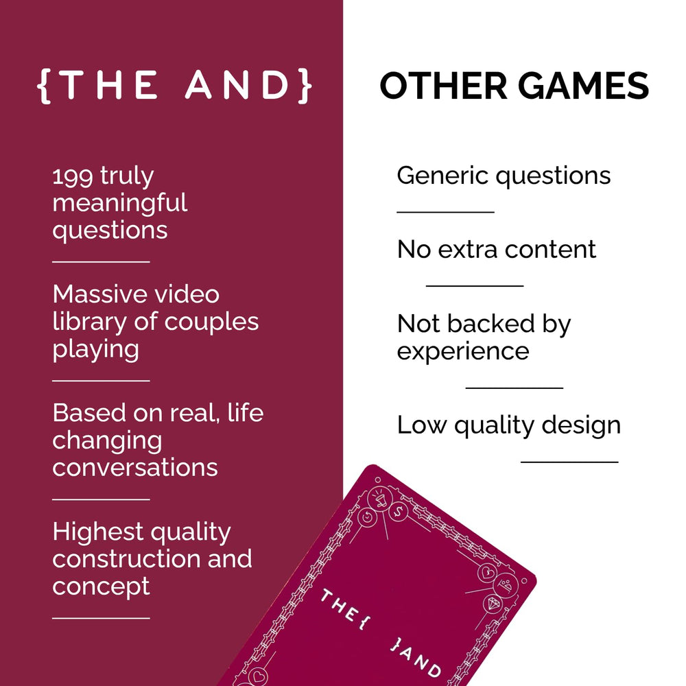 The And Long Term Couples Edition travel-friendly deck fits small spaces.