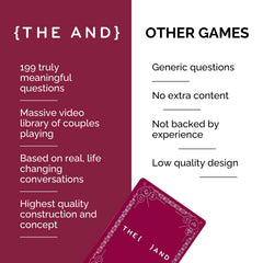 The And Long Term Couples Edition travel-friendly deck fits small spaces.