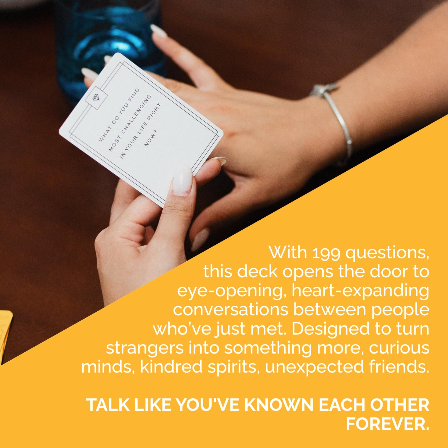 The And Strangers Edition networking prompts facilitate quick rapport at events and gatherings.