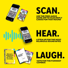The Audio Game box contents include all you need for a complete party pack