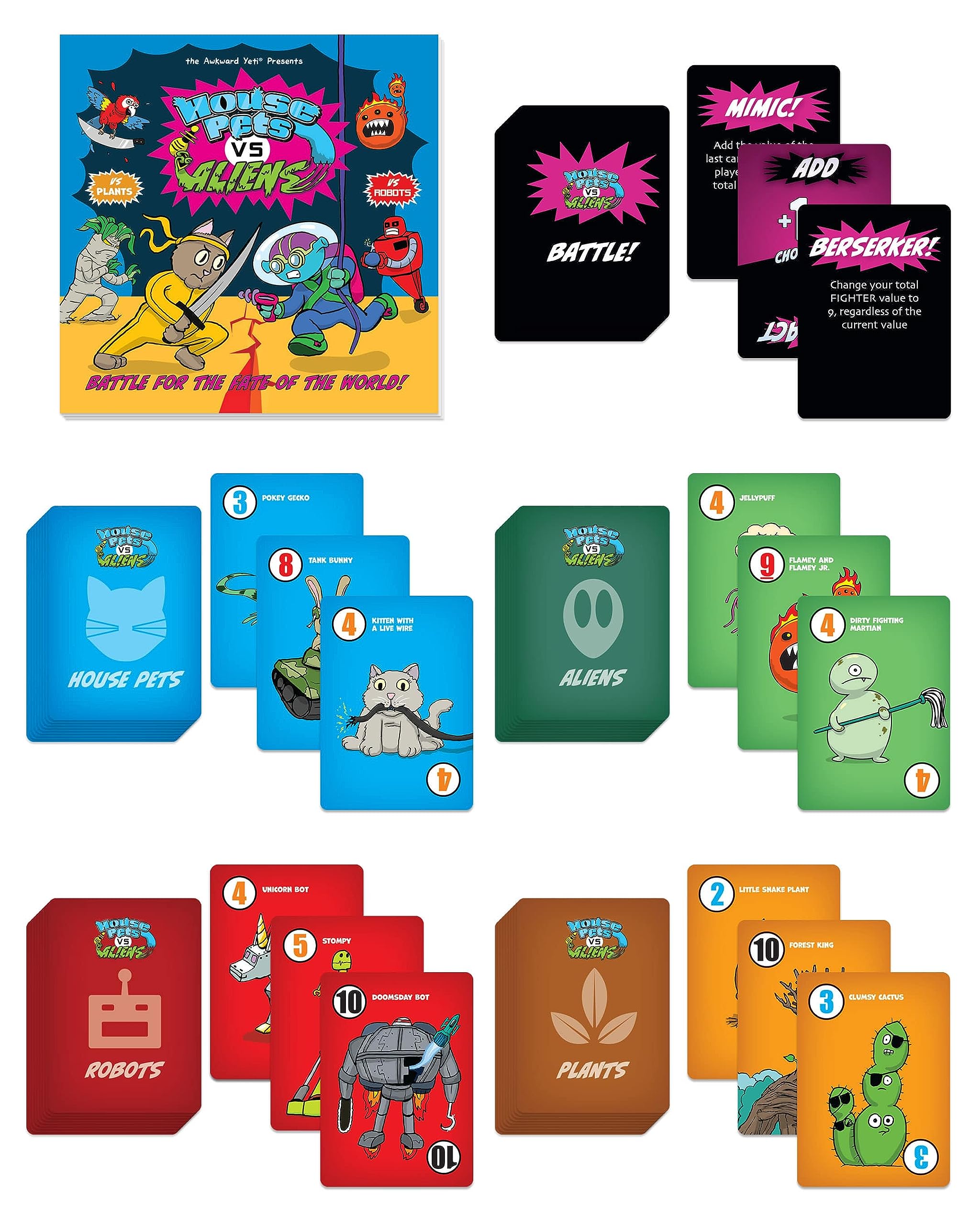 The Awkward Yeti numbered cards 1-10 support quick math practice.