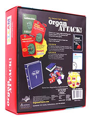 The Awkward Yeti Organ Attack game box back shows setup and player count.