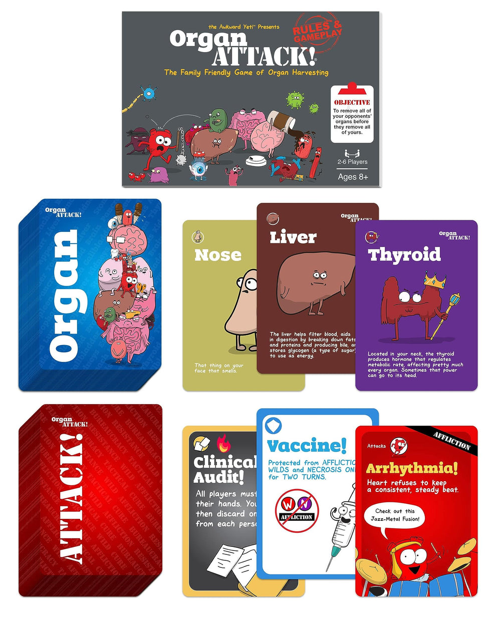 The Awkward Yeti Organ Attack players around a table enjoying interactive fun.