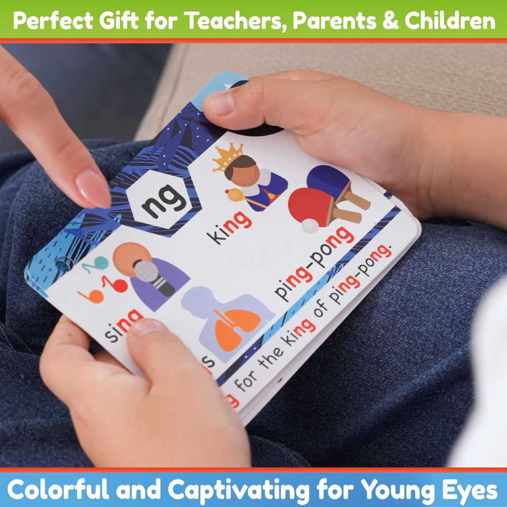 The Bambino Tree Colorful Illustrations engage kids during reading practice.