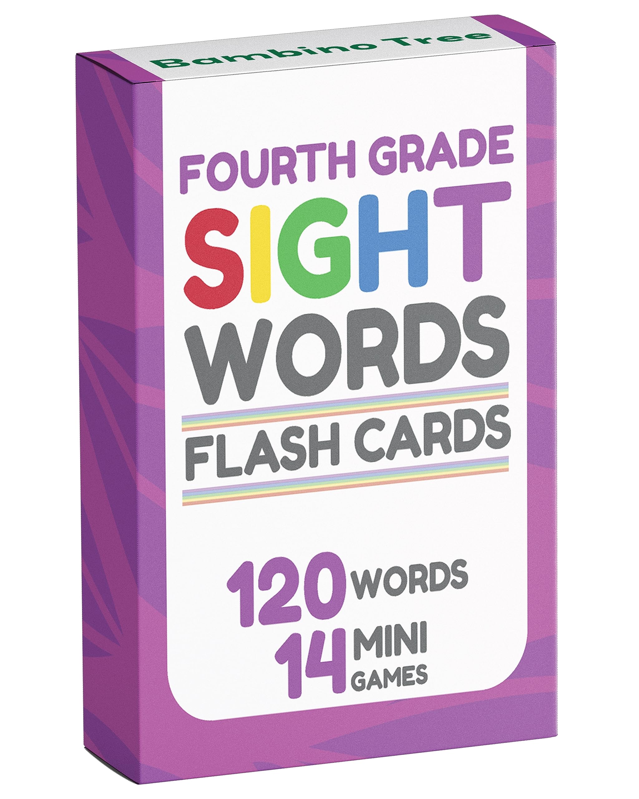 The Bambino Tree sight words flash cards 120 for fourth grade, built to engage learners.