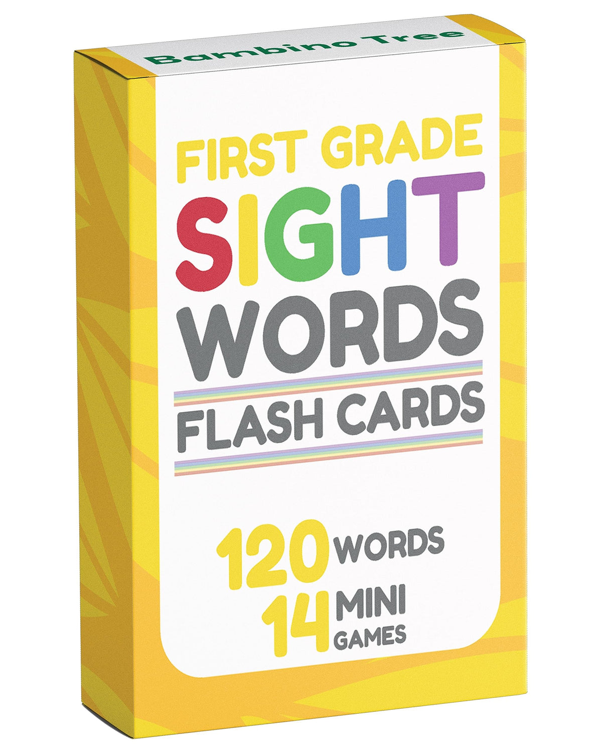 The Bambino Tree sight words flash cards with 120 words for early literacy practice