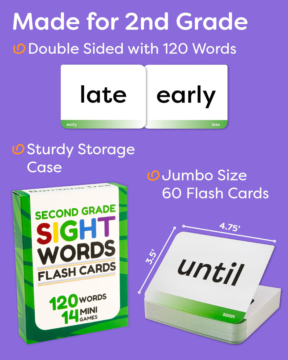 The Bambino Tree set shows sorting corners for quick organization.