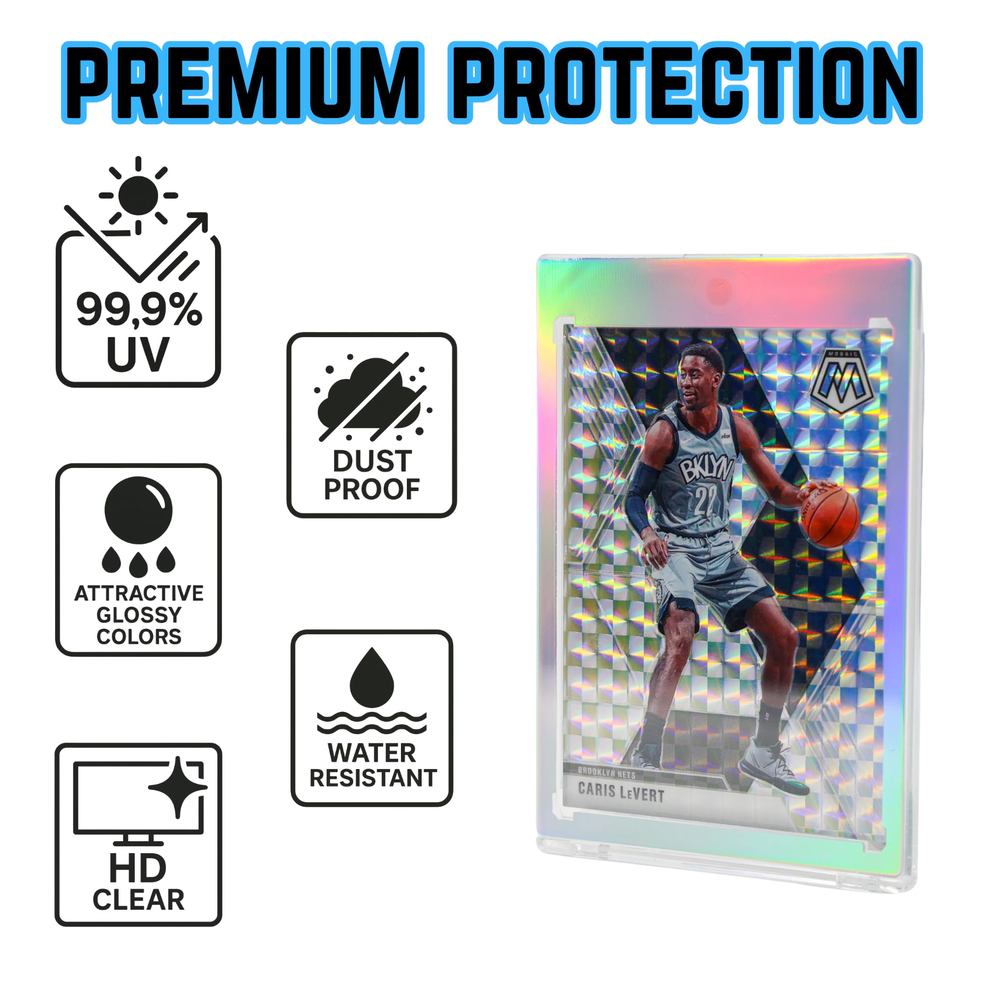 The Collector's Hubs 10CT magnetic card holder showcases holographic border colors for striking display