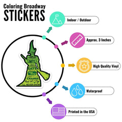 The Coloring Project Into the Woods I Wish sticker on a car window, waterproof and eye-catching