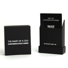 The Diary Of A CEO Conversation Cards front cover, premium for engaging conversations.