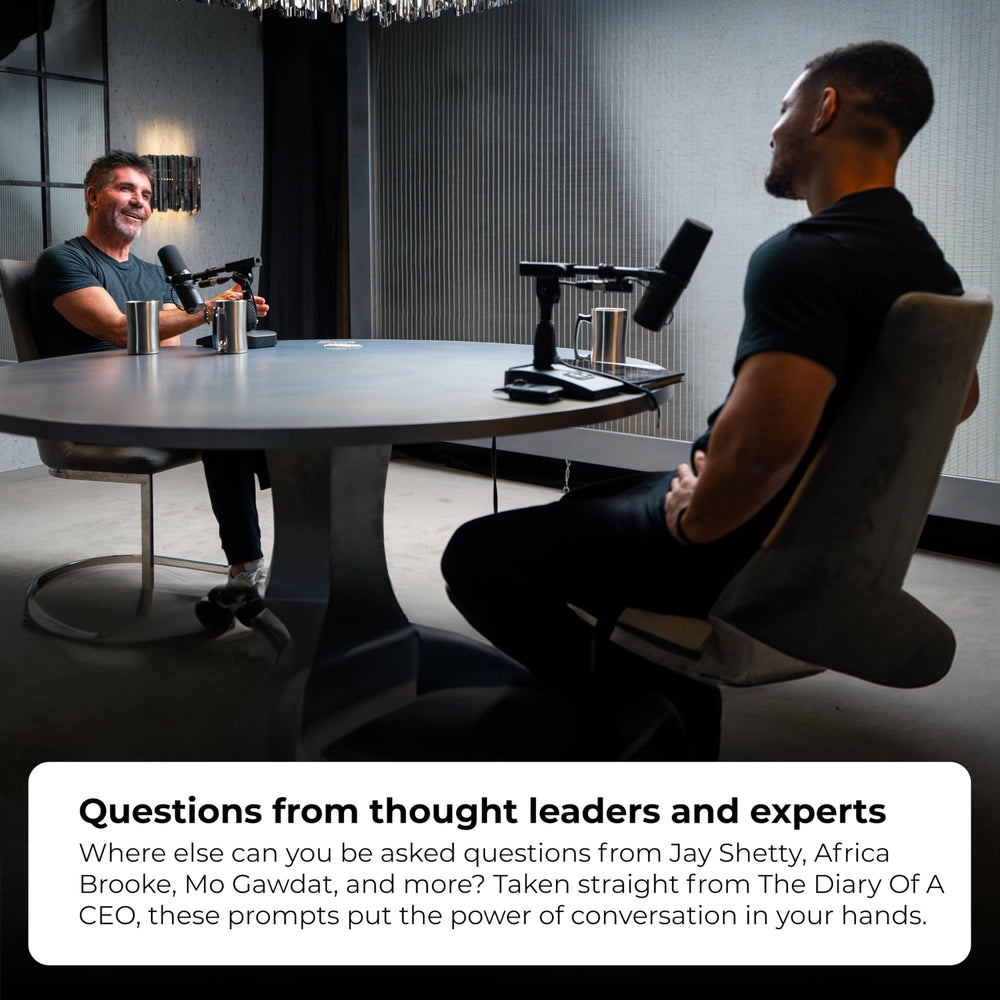 The Diary Of A CEO Conversation Cards gift-ready set for date nights.