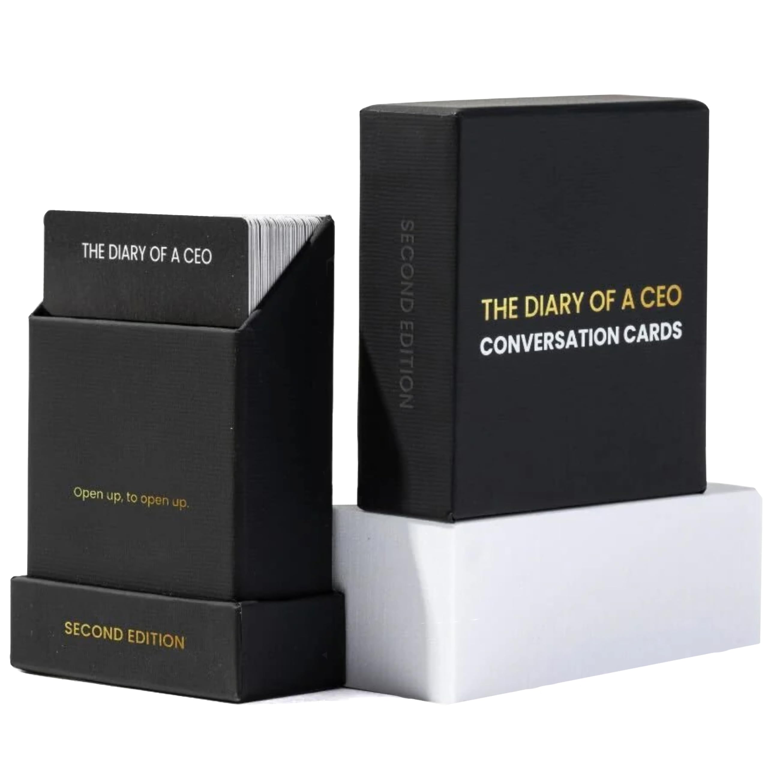 The Diary of a CEO Conversation Cards warm-up level prompts to break ice and spark early connection.