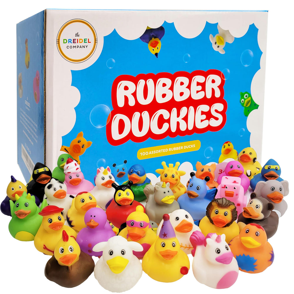 The Dreidel Company 2inch rubber ducks assortment for bath time fun