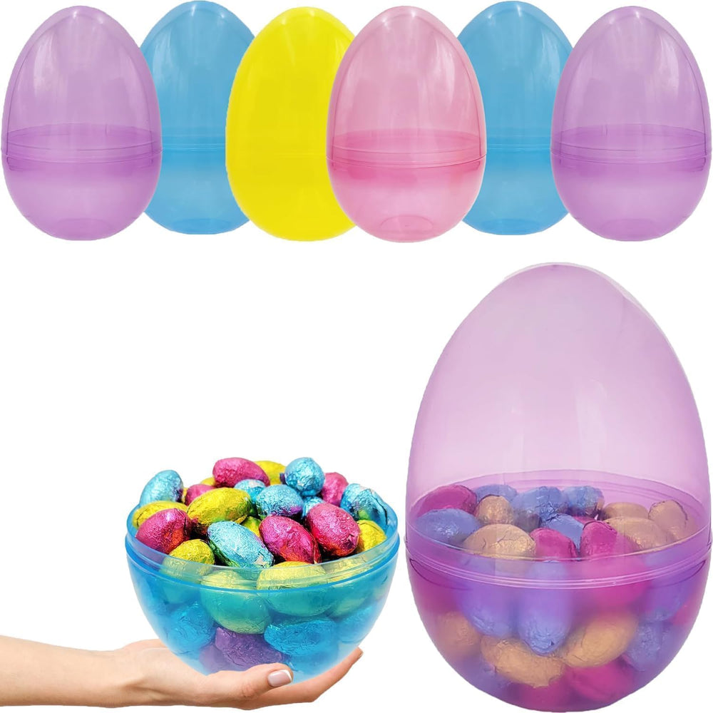 The Dreidel Company 6-inch fillable Easter egg in bright colors for customizable surprises.