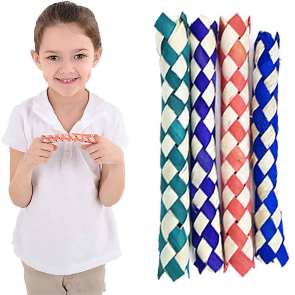 The Dreidel Company classic finger traps in bamboo ready for party fun and gag gifts