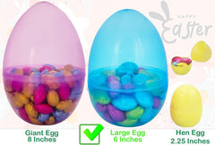 The Dreidel Company eggs durable plastic construction stands up to repeated use.