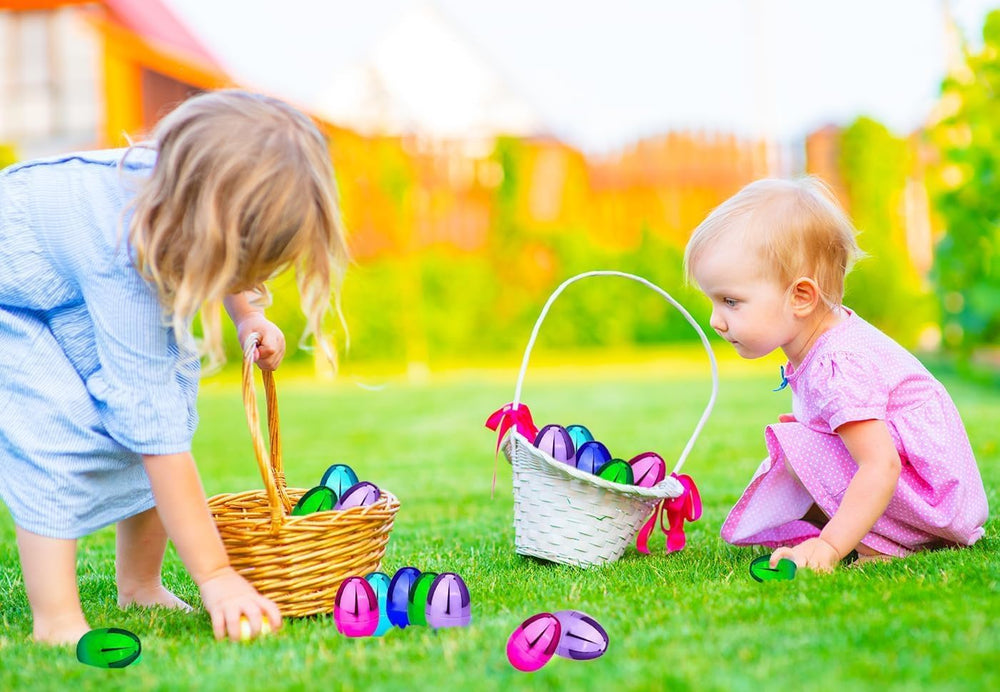 The Dreidel Company fillable Easter egg hinge multicolor ideal for mixed color hunts