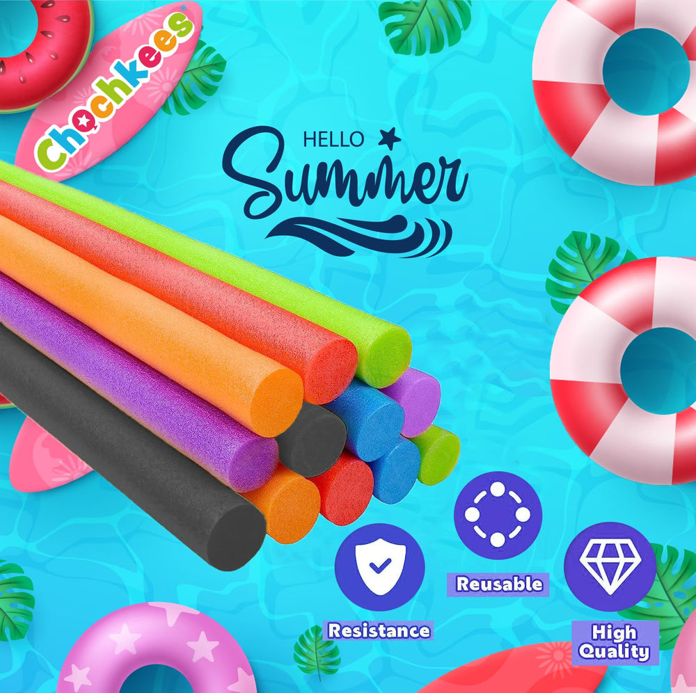 The Dreidel Company floating noodles blue 2-pack adds colorful pool play and easy visibility.