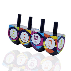 The Dreidel Company dreidel set with easy-to-follow game instructions included.